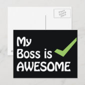 Mijn baas is Geweldige Briefkaart (Voorkant / Achterkant)