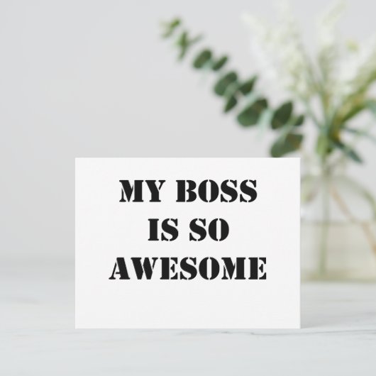 mijn baas is zo geweldige . png briefkaart (Staand voorkant)
