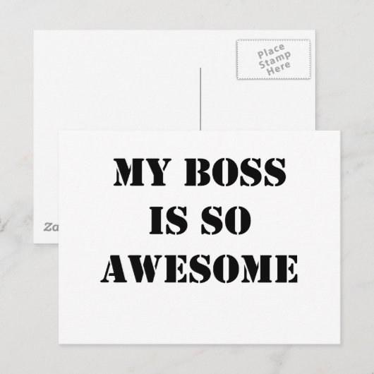 mijn baas is zo geweldige . png briefkaart (Voorkant / Achterkant)