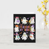 Mijn baas leren dat leraar schattige spook groovy  kaart (Gele Bloem)