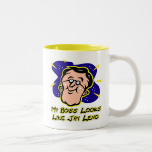 Mijn baas lijkt op Jay Leno Tweekleurige Koffiemok