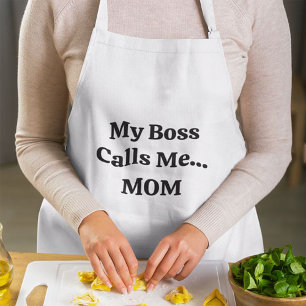 Mijn baas noemt me mama Moederdag Standaard Schort