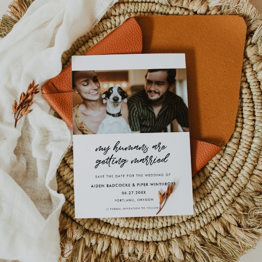 Mijn baasjes gaan trouwen foto save the date