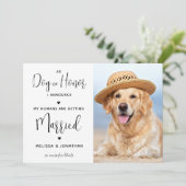 Mijn Baasjes Gaan Trouwen Foto van huisdier hond Kaart (Staand voorkant)
