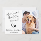 Mijn Baasjes Gaan Trouwen Hond Verloofd Aankondiging (Voorkant)