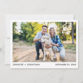 Mijn baasjes trouwen foto van hond save the date (Achterkant)
