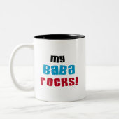 Mijn Baba Rocks T-shirts en cadeautjes Tweekleurige Koffiemok (Links)