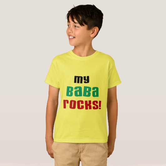 Mijn Baba Rocks T-shirts en geschenken (Voorkant volledig)