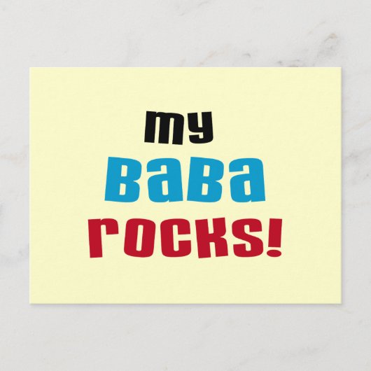 Mijn Baba Rocks T-shirts en geschenken Briefkaart (Voorkant)