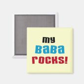 Mijn Baba Rocks T-shirts en geschenken Magneet (Voorkant / Achterkant)