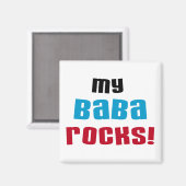 Mijn Baba Rocks T-shirts en geschenken Magneet (Voorkant / Achterkant)