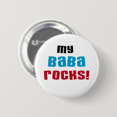 Mijn Baba Rocks T-shirts en geschenken Ronde Button 5,7 Cm (Voorkant /achterkant)