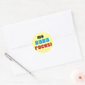 Mijn Baba Rocks T-shirts en geschenken Ronde Sticker (Envelop)