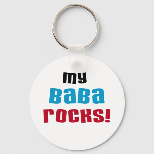 Mijn Baba Rocks T-shirts en geschenken Sleutelhanger (Voorkant)