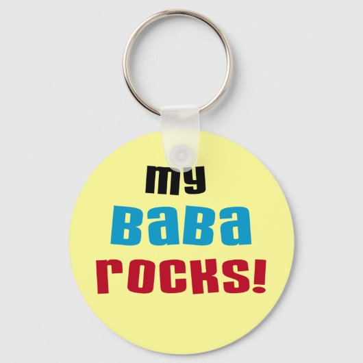 Mijn Baba Rocks T-shirts en geschenken Sleutelhanger (Voorkant)