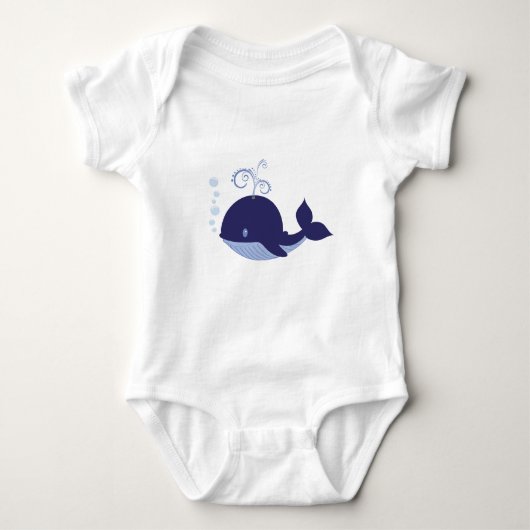Mijn Baby Blue Whale Romper (Voorkant)