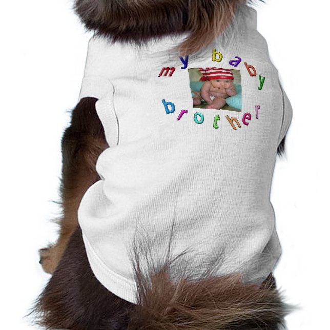 Mijn Baby broer - Gepersonaliseerd foto T-shirt (Achterkant)