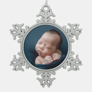 Mijn baby eerste Kerstmis Tin Sneeuwvlok Ornament