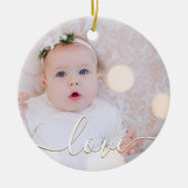 Mijn Baby Foto Aangepast Keramisch Ornament (Voorkant)