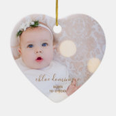 Mijn Baby Foto Aangepast Keramisch Ornament (Achterkant)