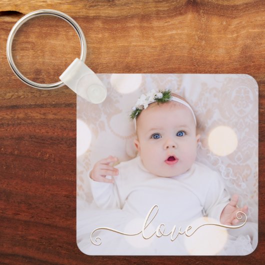 Mijn Baby Foto Aangepast Sleutelhanger (Voorkant)