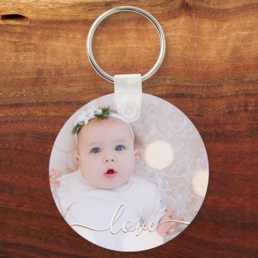 Mijn Baby Foto Aangepast Sleutelhanger (Voorkant)