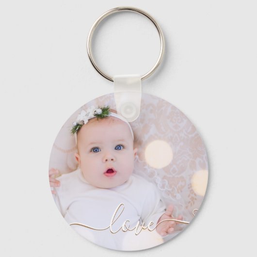 Mijn Baby Foto Aangepast Sleutelhanger (Achterkant)