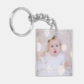 Mijn Baby Foto Aangepaste Sleutelhanger (Voorkant Links)