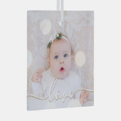 Mijn Baby Foto Glas Ornament (Voorkant Rechts)