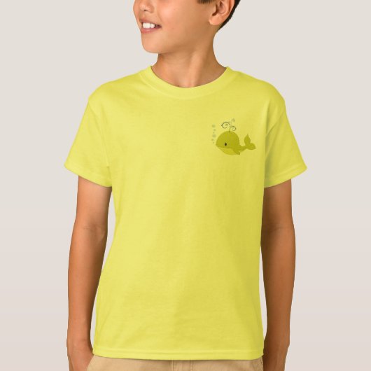 Mijn Baby groene walvis T-shirt (Voorkant)