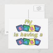 Mijn Baby heeft een Baby Aankondigingskaart (Voorkant / Achterkant)