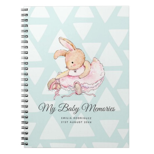 MIJN BABY MEMORIES - Rabbit Ballerina Notitieboek (Voorkant)