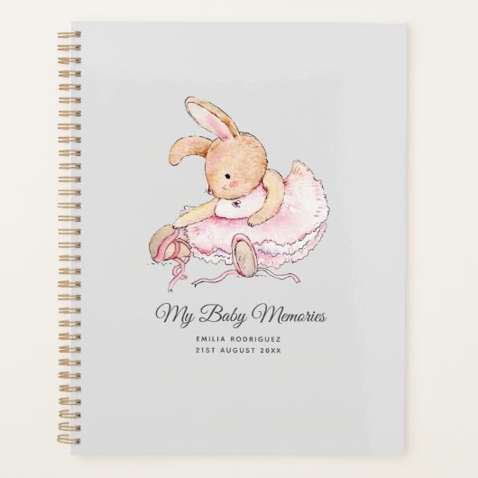 MIJN BABY MEMORIES - Rabbit Ballerina Planner (Voorkant)