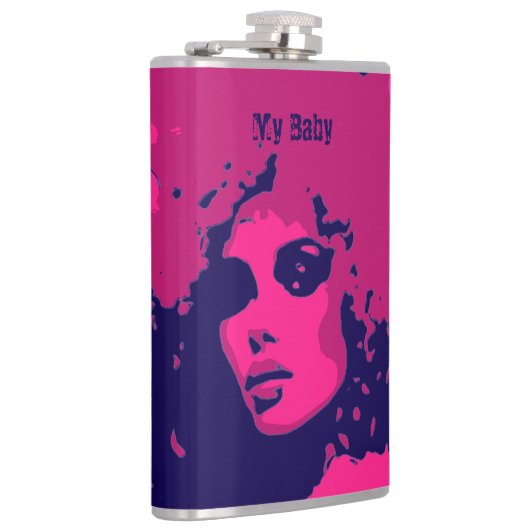 Mijn Baby Retro Vinyl Wrapped Kolf Heupfles (Rechts)