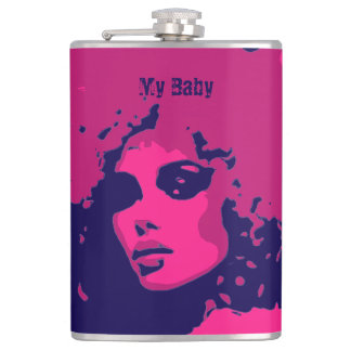 Mijn Baby Retro Vinyl Wrapped Kolf Heupfles