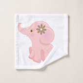 Mijn Baby roze olifant Bad Handdoek (Wasdoekje)