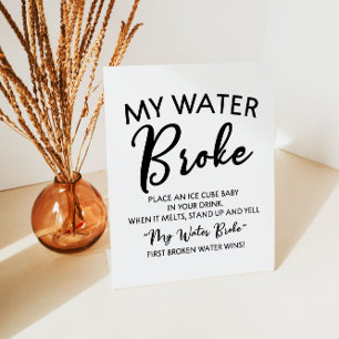 Mijn Baby shower-spel voor waterbroke Reclamebord Met Voetstuk