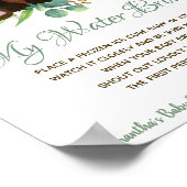 Mijn Baby shower van het Broke-waterspel Rood Pand Poster (Hoek)