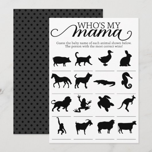 Mijn Baby shower van je moeder is actief Kaart (Voorkant / Achterkant)