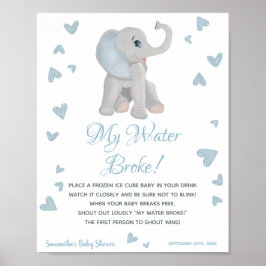 Mijn Baby shower voor Broke Game Blue Boy Poster