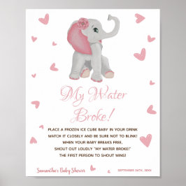 Mijn Baby shower voor Broke Game Pink Girl Poster