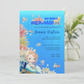 Mijn baby zeemeermin, baby shower Uitnodiging (Staand voorkant)