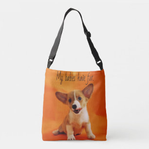 Mijn baby's hebben een pelshond, schattige puppies crossbody tas