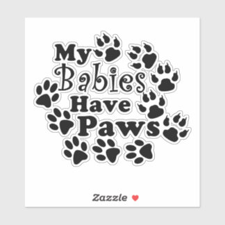 Mijn baby's hebben poten, honden en katten prints sticker
