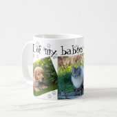 Mijn baby's hebben poten Schattige 3 foto collage  Koffiemok (Voorkant links)