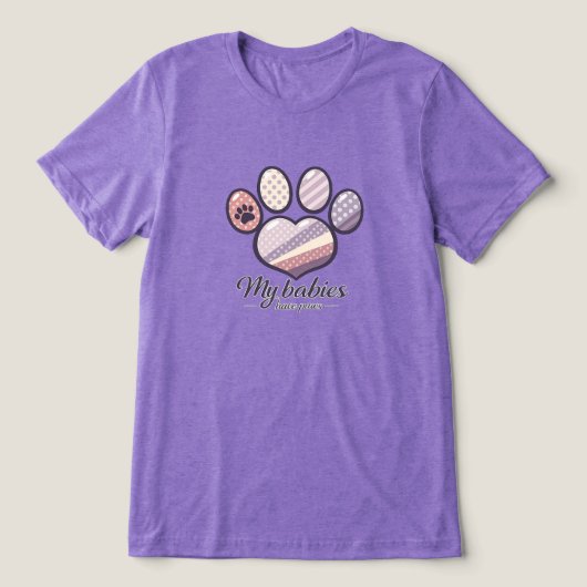 Mijn baby's hebben poten Tri-Blend shirt (Design voorkant)