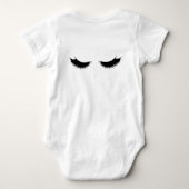 Mijn baby's jumpsuit met wimpers romper (Achterkant)