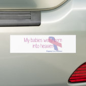 Mijn baby's zijn geboren in de hemel bumpersticker (Op auto)