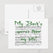 Mijn Bach is erger dan mijn beet! Briefkaart (Voorkant / Achterkant)