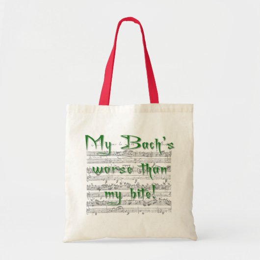 Mijn Bach is erger dan mijn Bite Tote Bag (Voorkant)